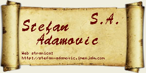 Stefan Adamović vizit kartica